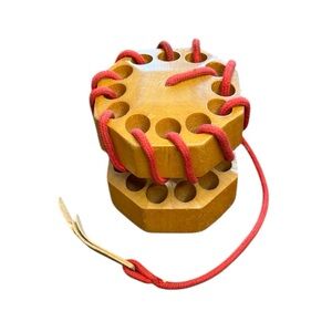 1960’s wood children’s lacing toy